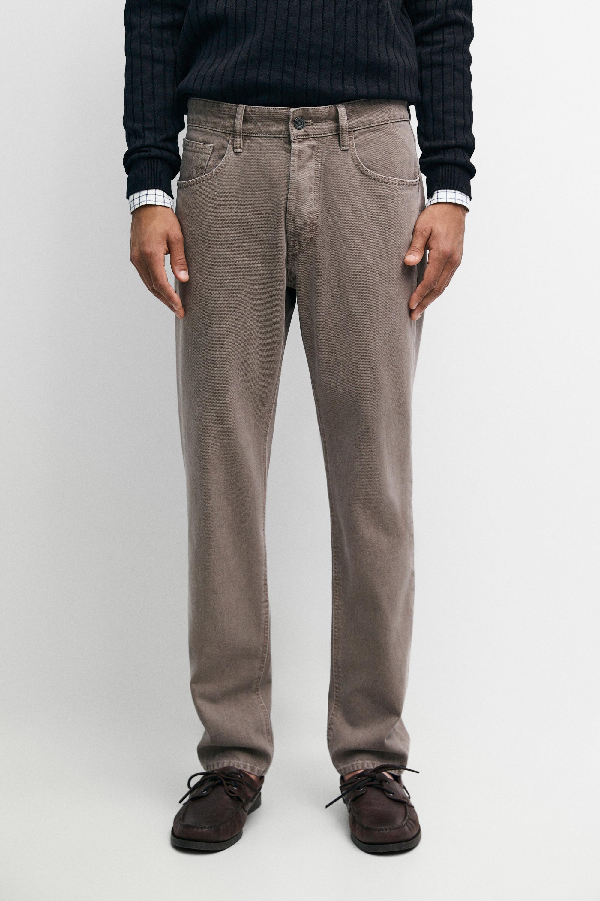 Tapered fit jeans — Mink