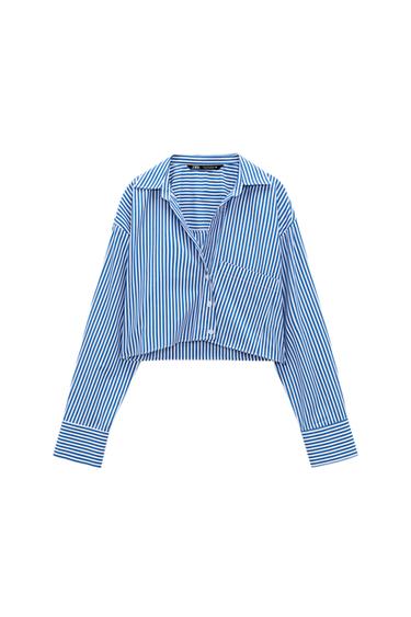 STRIPED CROP SHIRT