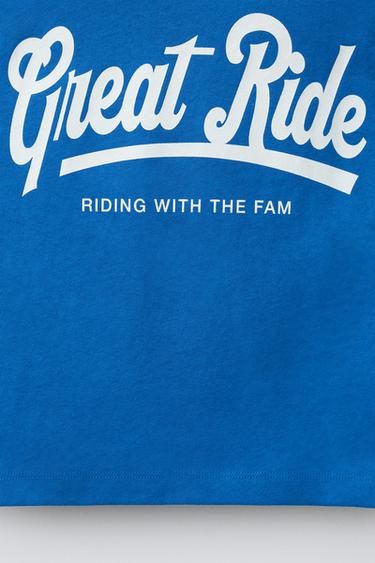 SLOGAN PRINT T-SHIRT - Bluish by Zara - Image 3