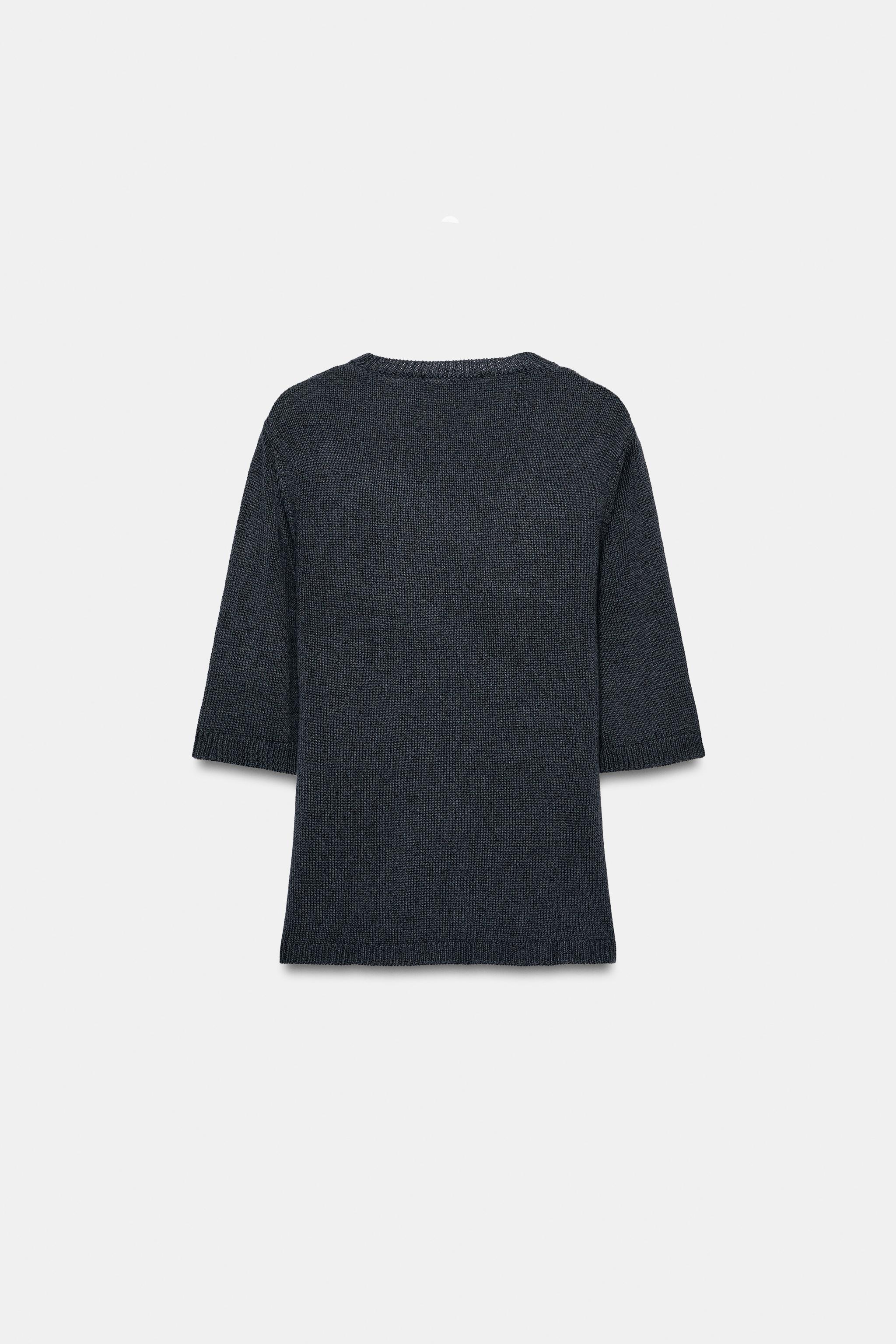 SHORT SLEEVE KNIT TOP