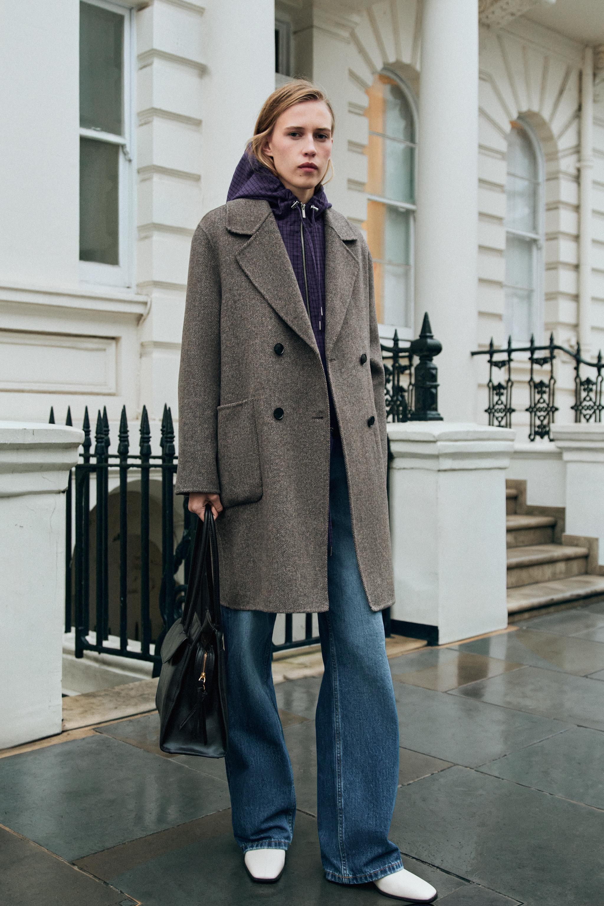 Double-Breasted Wool Coat by Zara