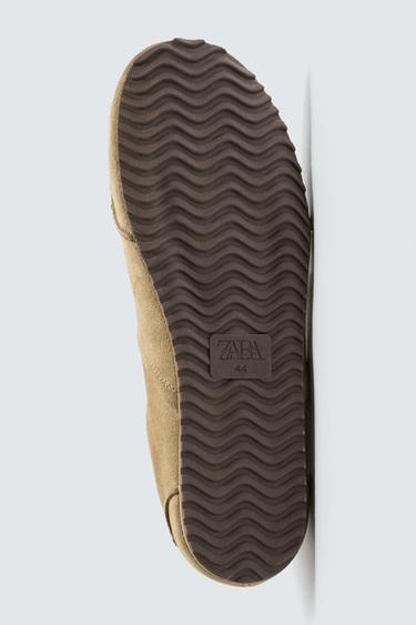 TENNIS EN CUIR ÉDITION LIMITÉE - Marron sable de Zara - Image 4