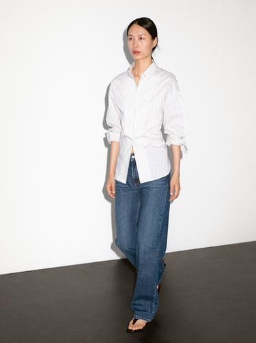 Zara Mid-rise straight-leg jeans - Mid-blue - Image 0