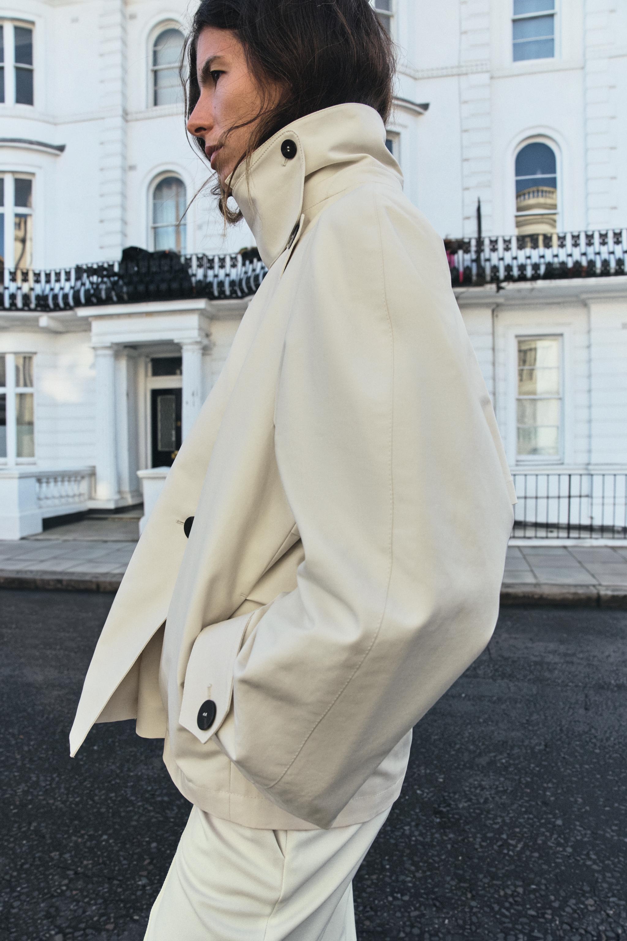 ZW COLLECTION SHORT TRENCH COAT