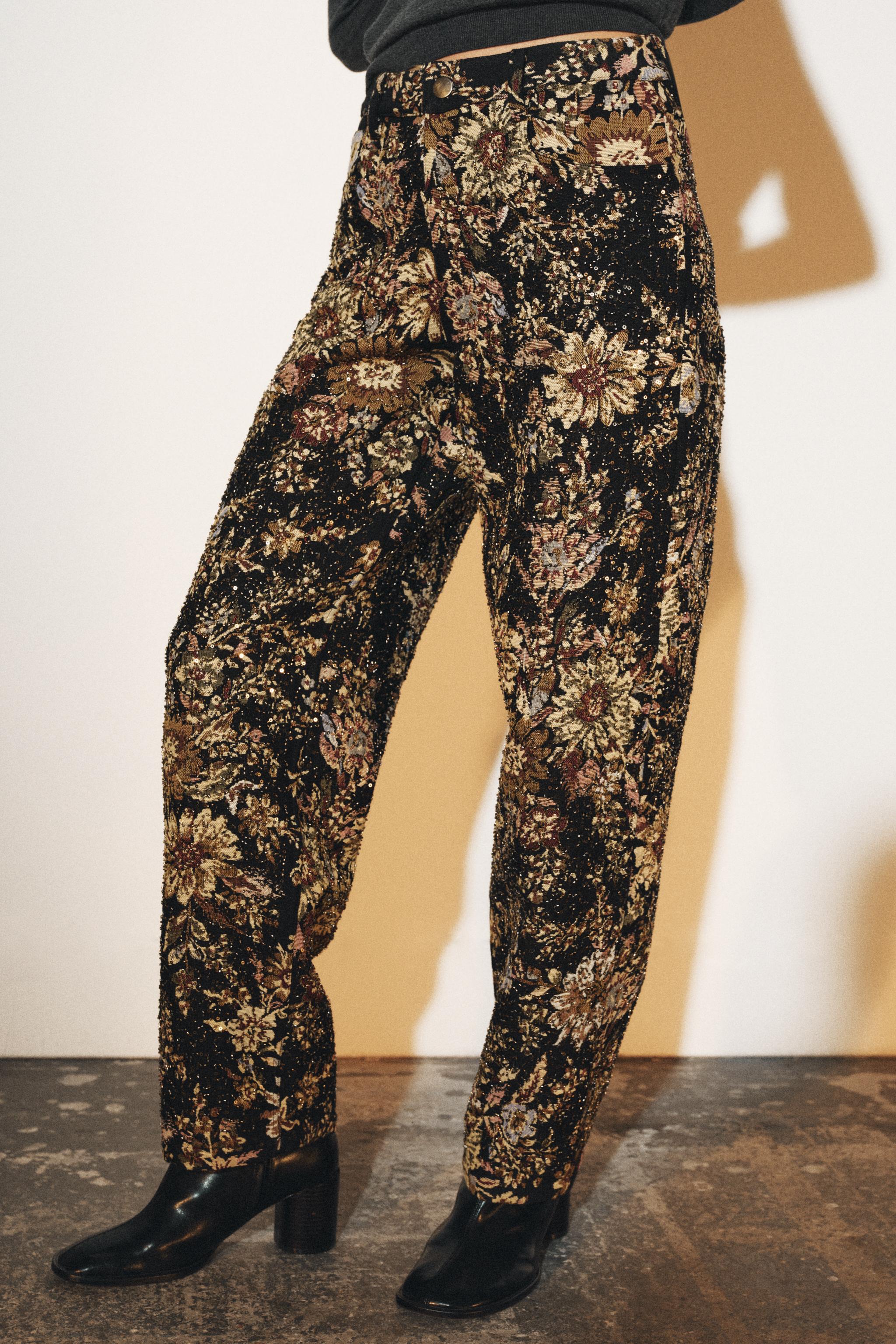 PANTALON FLEURS FANTAISIE ZW COLLECTION