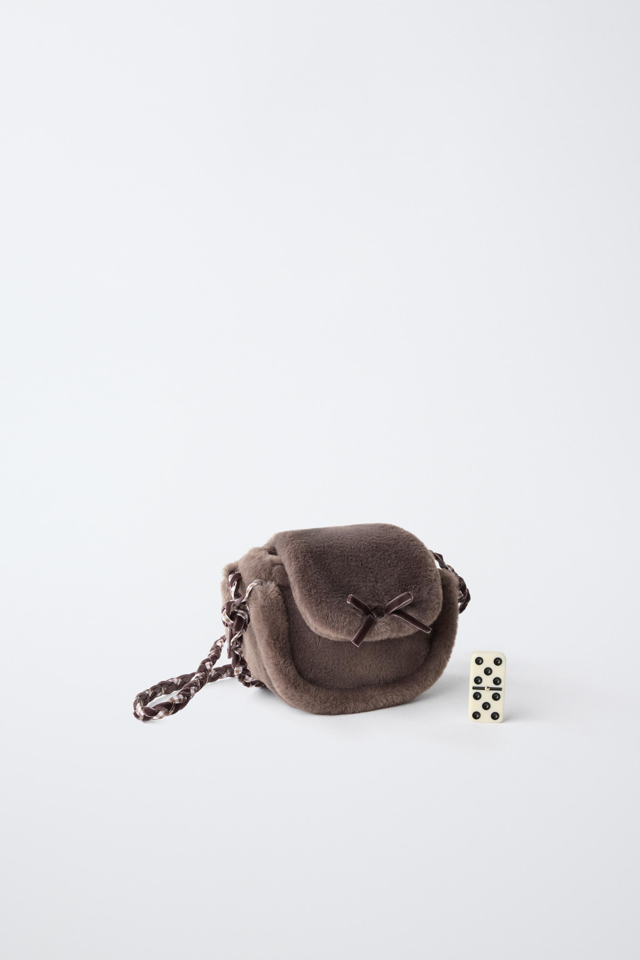 FUR BOW CROSSBODY BAG