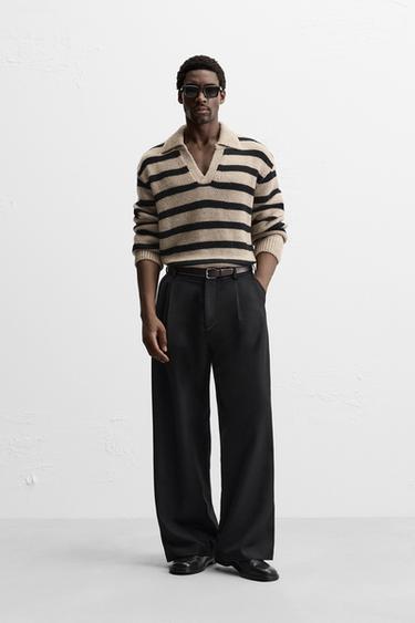 POLO PUNTO RAYAS - Beige oscuro de Zara - Imagen 0