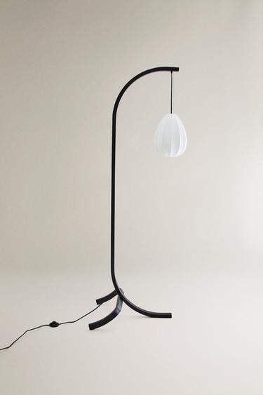 Zara WOODEN FLOOR LAMP - Brown - Image 0