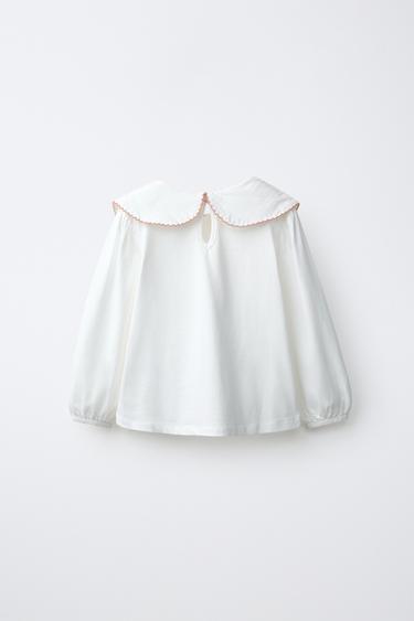 EMBROIDERED FLORAL BLOUSE — Ecru 2