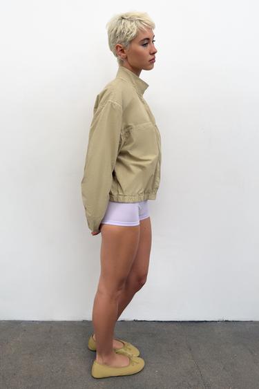 BLOUSON POPELINE EFFET DÉLAVÉ - Marron clair de Zara - Image 3