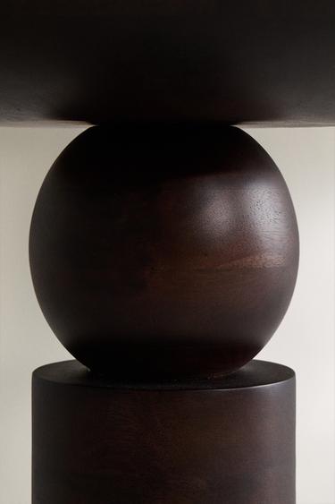 WOODEN SIDE TABLE - Black by Zara - Image 4