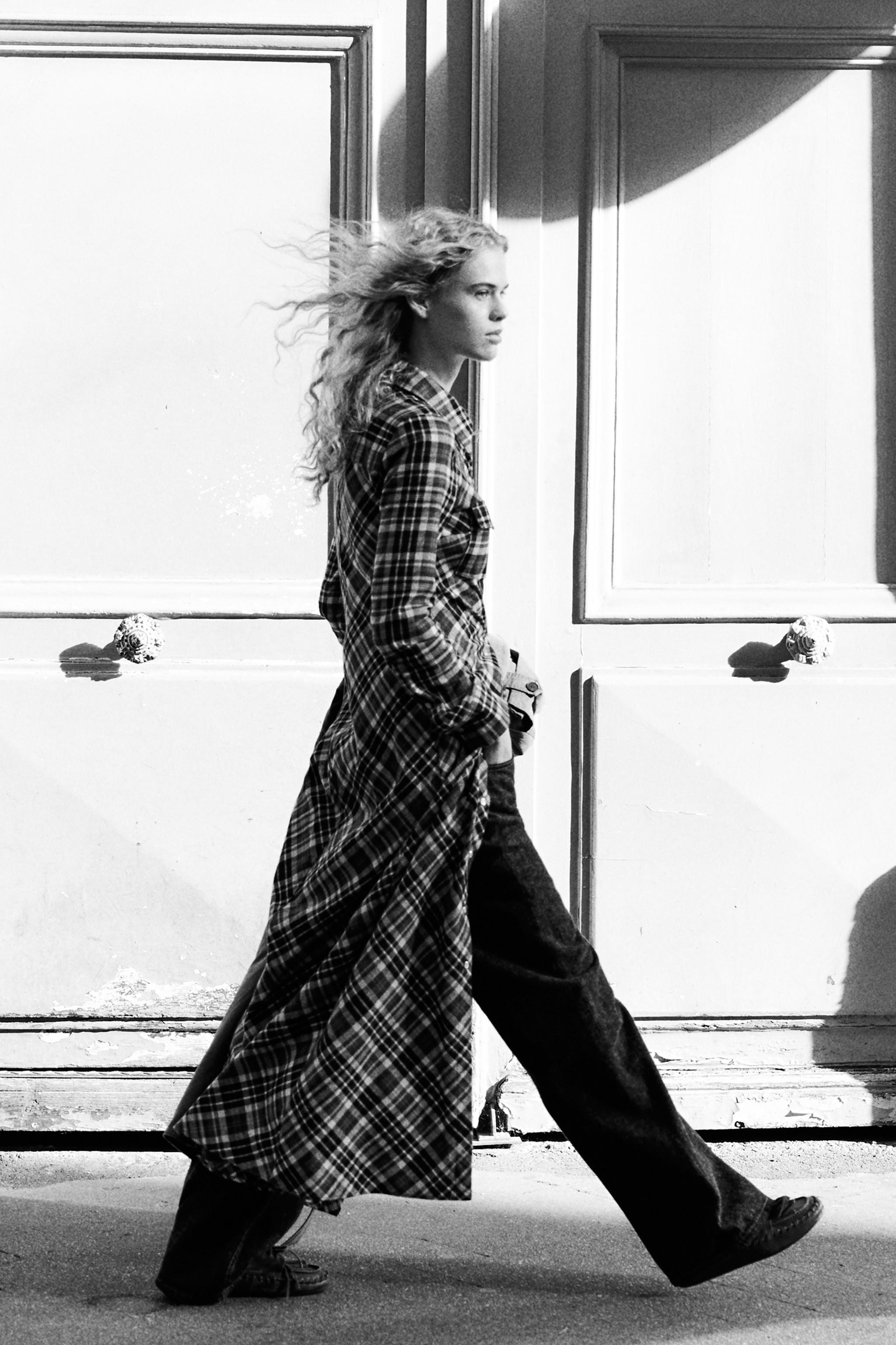 PLAID SHIRT DRESS - Khaki | ZARA United States PLAID SHIRT DRESS - Khaki | ZARA United States
