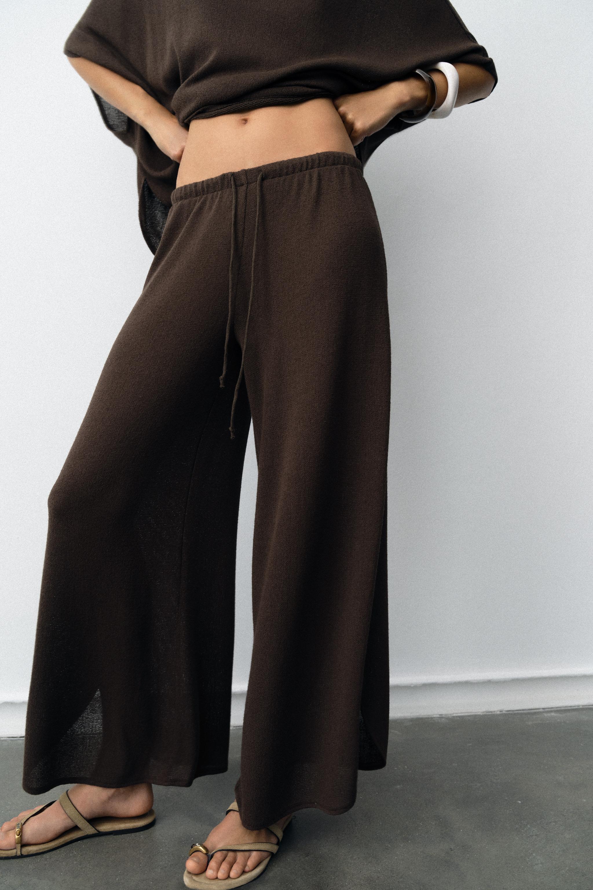RUSTIC PANTS WITH VENTS — Brown