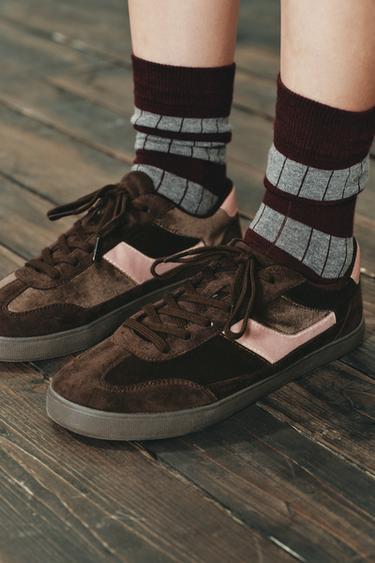 TENNIS EN CONTRASTE - Marron de Zara - Image 1