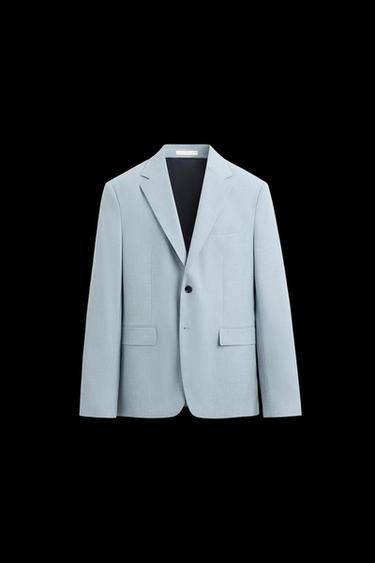 BLAZER TRAJE SLIM FIT - Celeste de Zara - Imagen 0