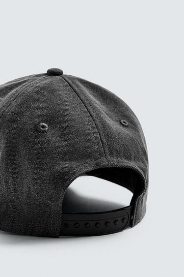 CASQUETTE DÉLAVÉE BRODÉE - Noir de Zara - Image 6