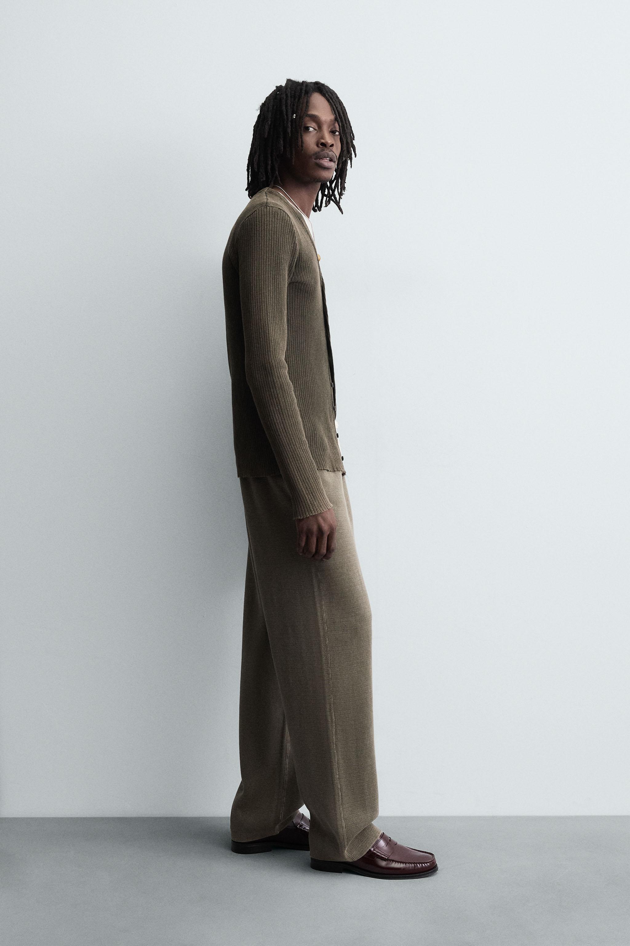 TEXTURED KNIT PANTS - Tobacco | ZARA United States
