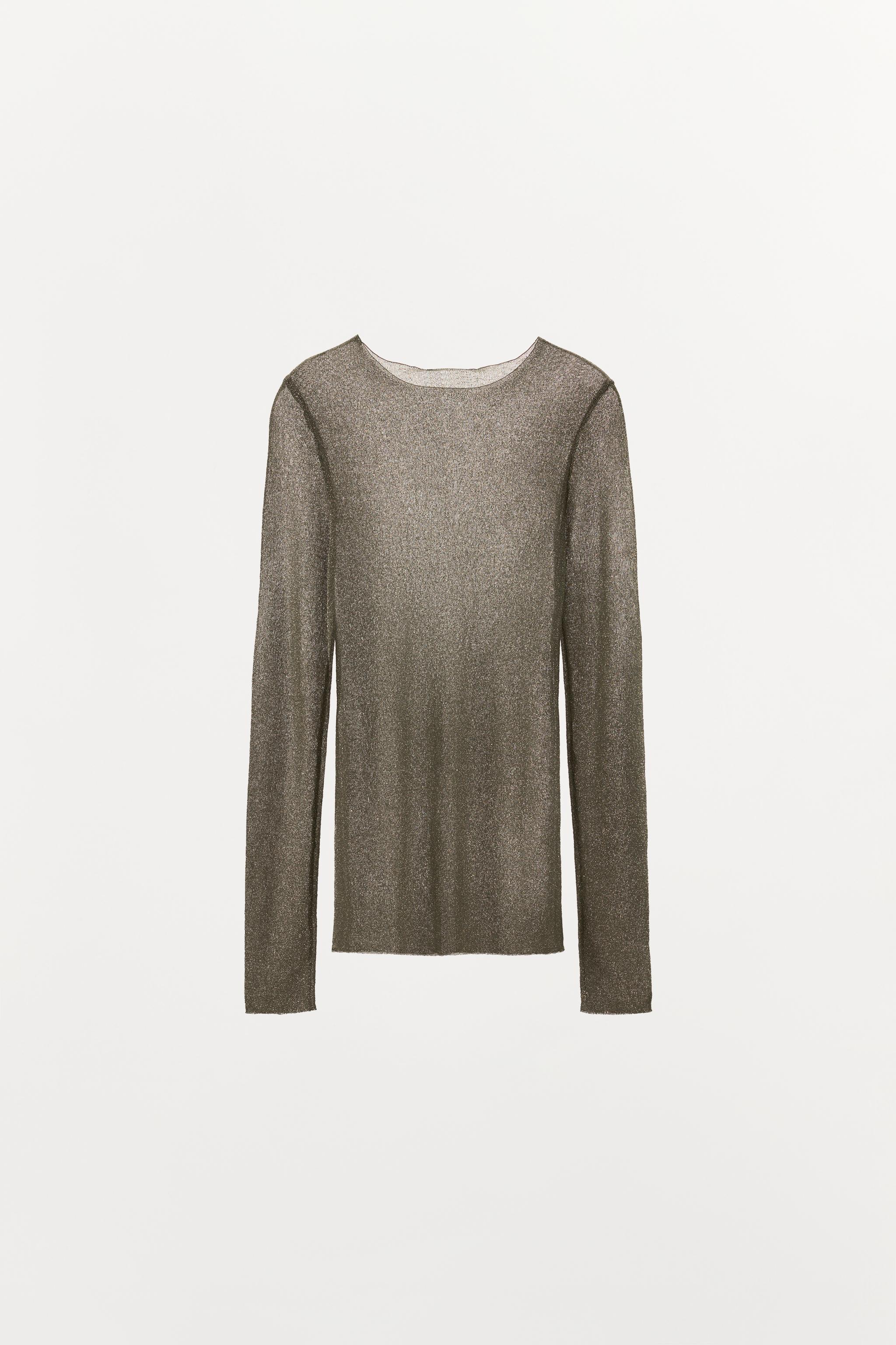 METALLIC THREAD T-SHIRT