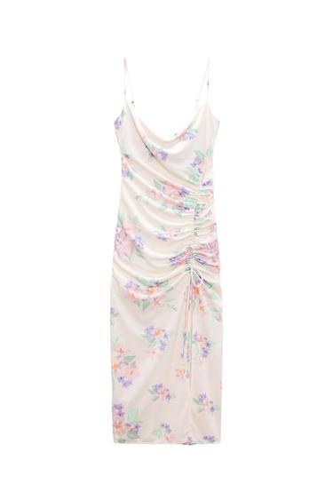 PRINTED MIDI DRESS