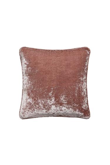 VELVET CUSHION COVER - Light pink by Zara