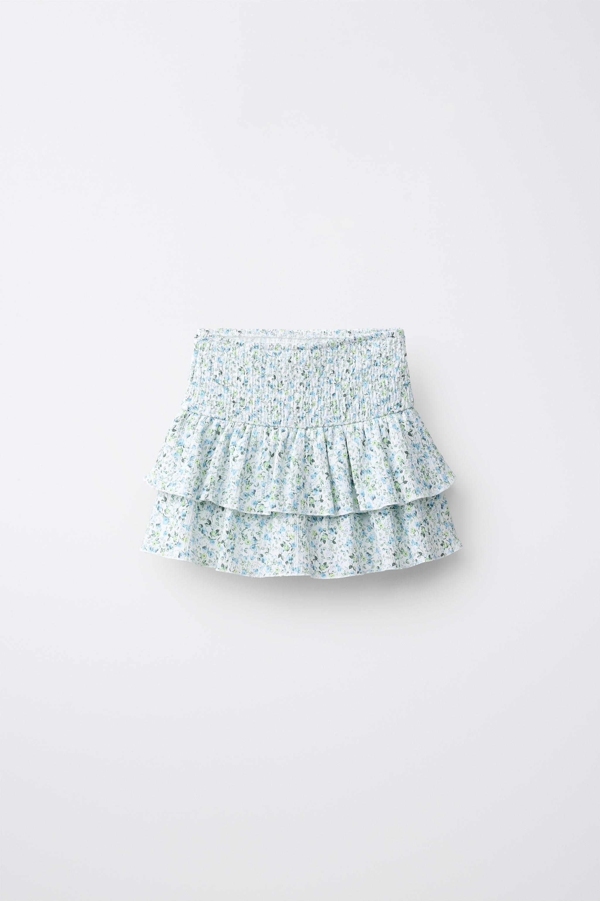Детские юбки Zara FLORAL RUFFLE SKORT — фото 2