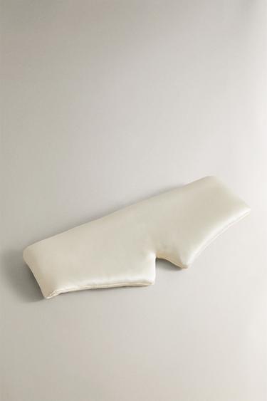 MAXI MULBERRY SILK EYE MASK - Oyster-white by Zara - Image 1