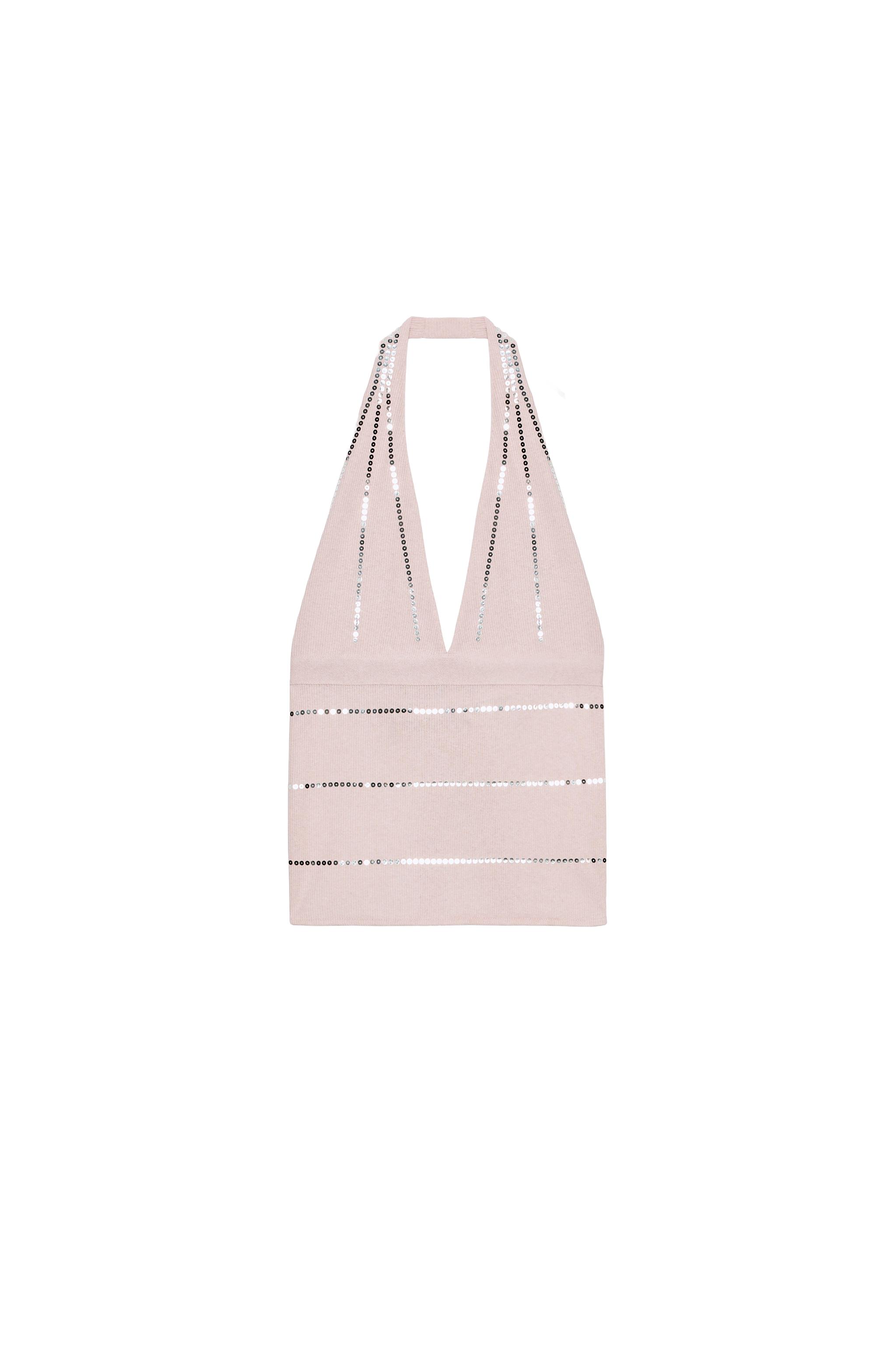 SEQUIN HALTER TOP - Pink | ZARA United States
