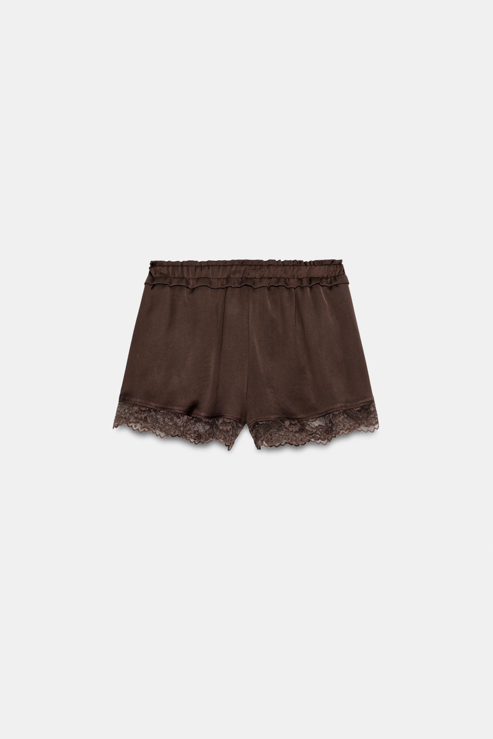 Zara Dantel Kombineli Şort görsel 6