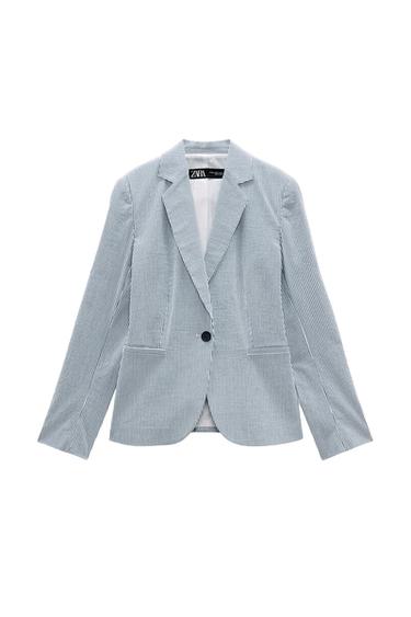STRIPED FITTED BLAZER