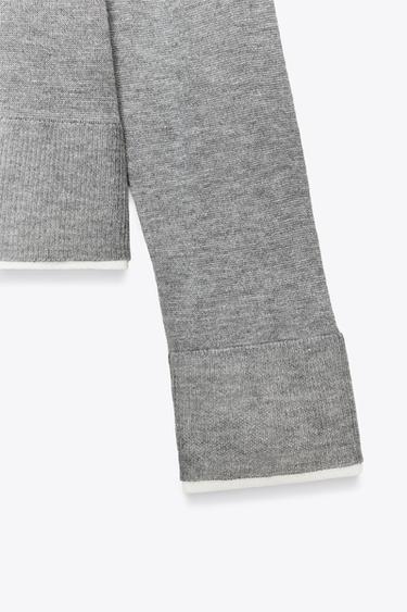 DOUBLE KNIT SWEATER - Grey marl de Zara - Image 7
