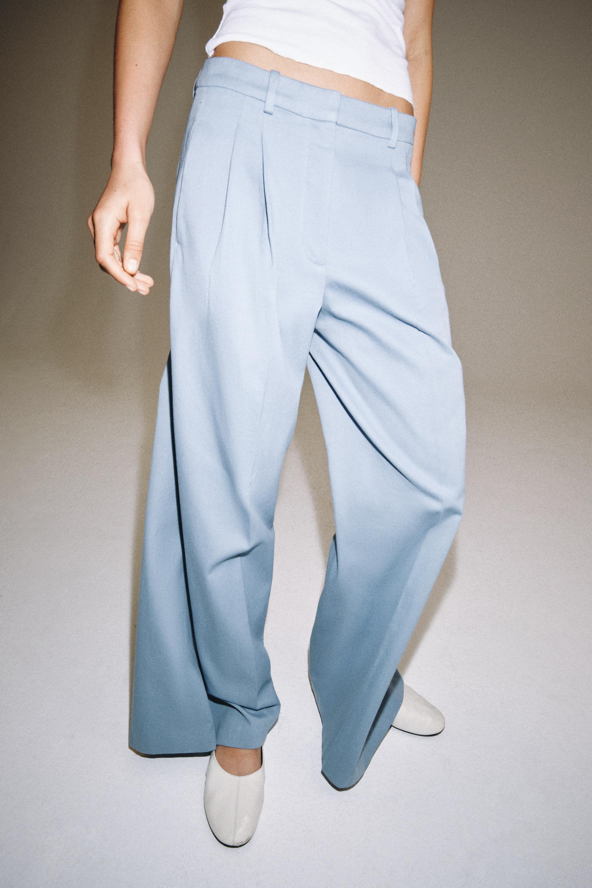 ZW COLLECTION PİLİLİ GENİŞ PAÇA PANTOLON - Görsel 2
