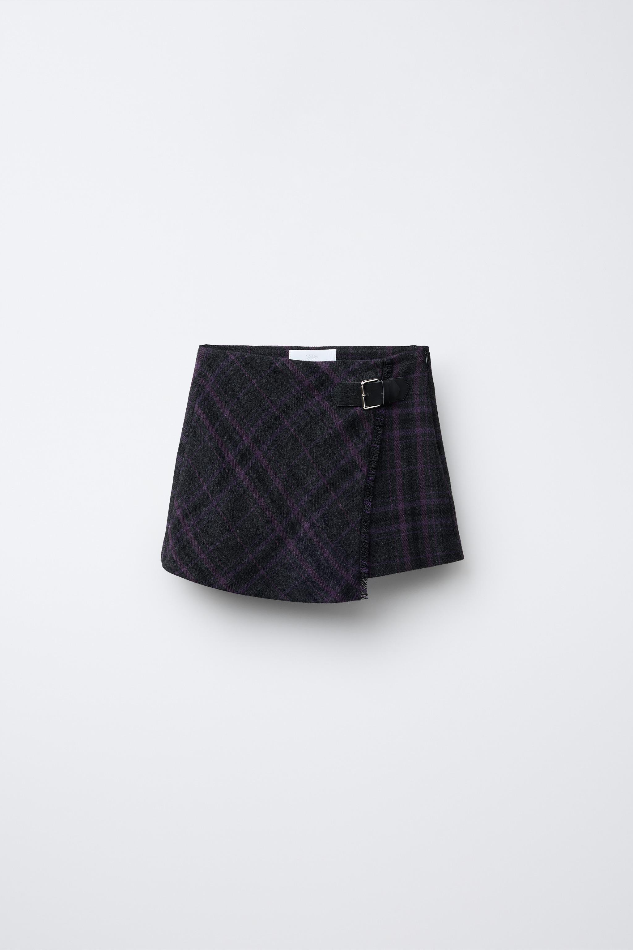 PLAID PAREO SKORT