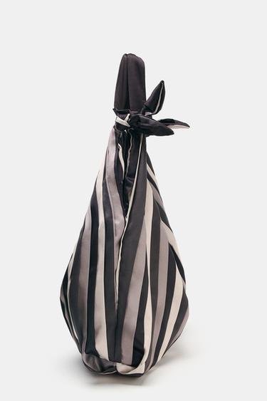 KNOTTED SATIN-EFFECT MAXI BUCKET BAG - Multicoloured by Zara - Image 4