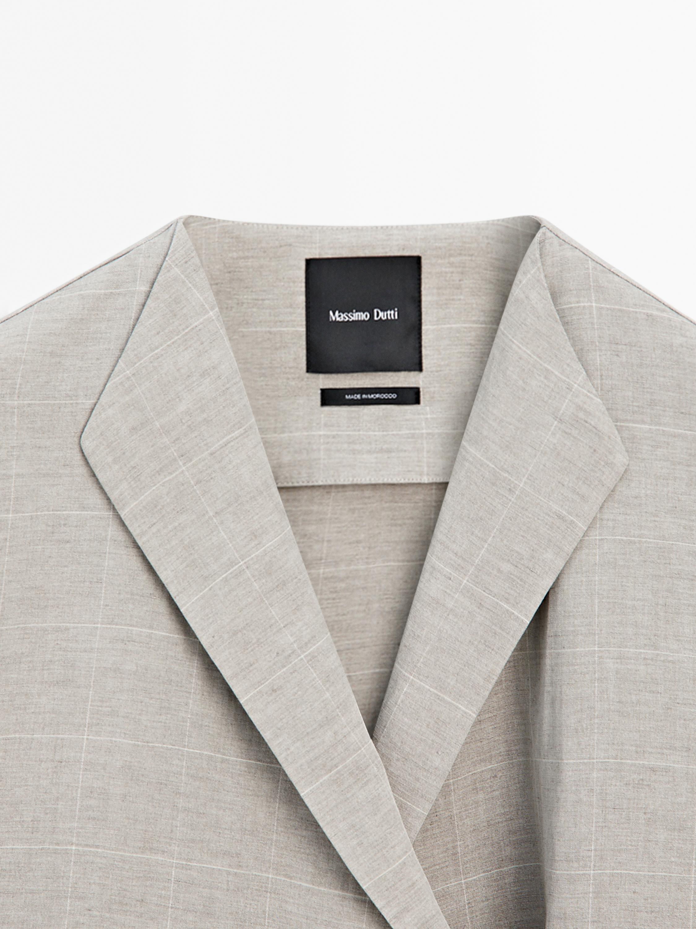 Kimono lin imprimé carreaux
