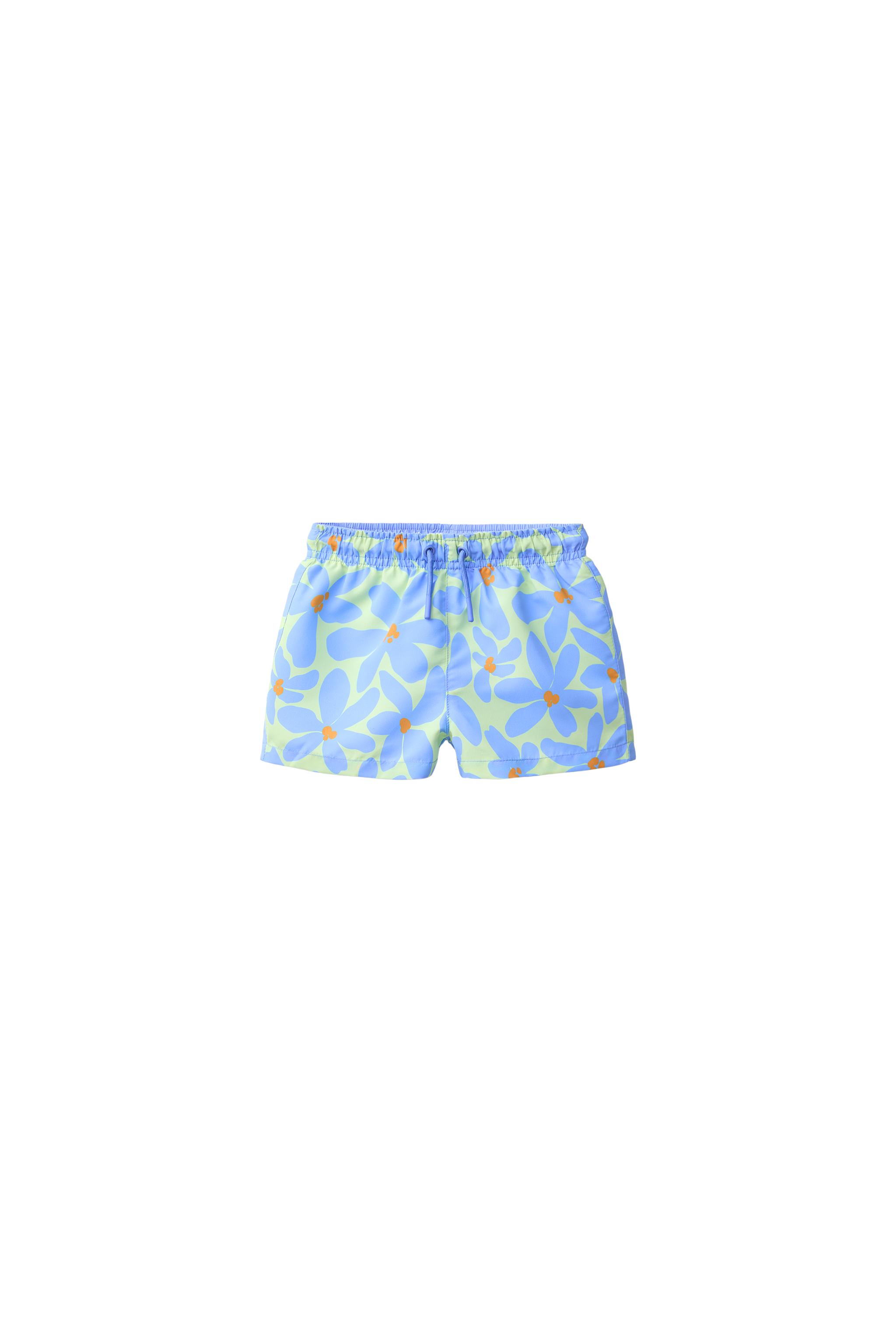 AGES 2-6 / FLORAL PRINT SWIM SHORTS - Blue | ZARA United States