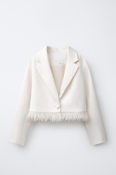 BLAZER ساتاني ريش - كافا الخاص بـ Zara