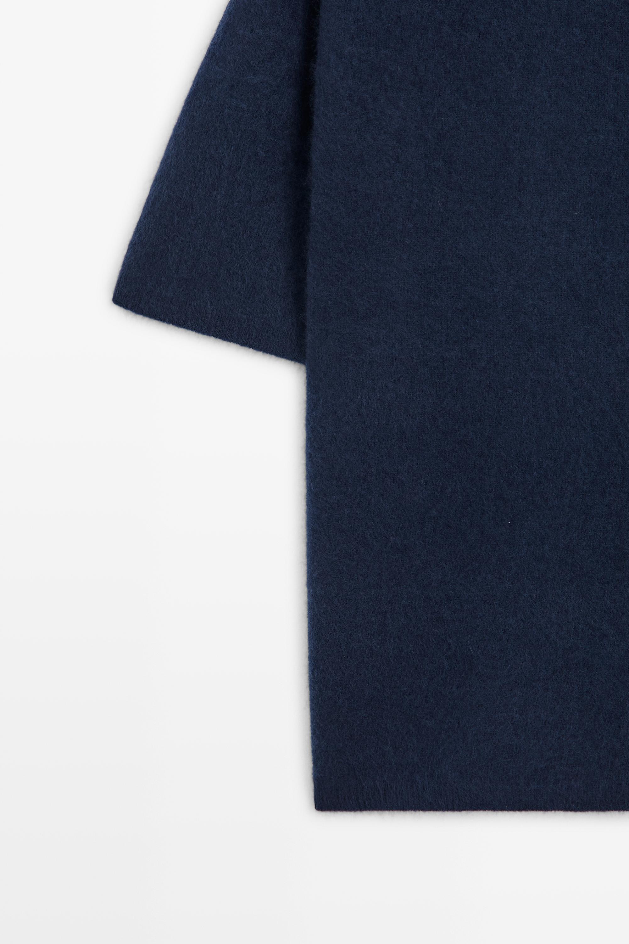 100% wool oversize short-sleeve knit sweater