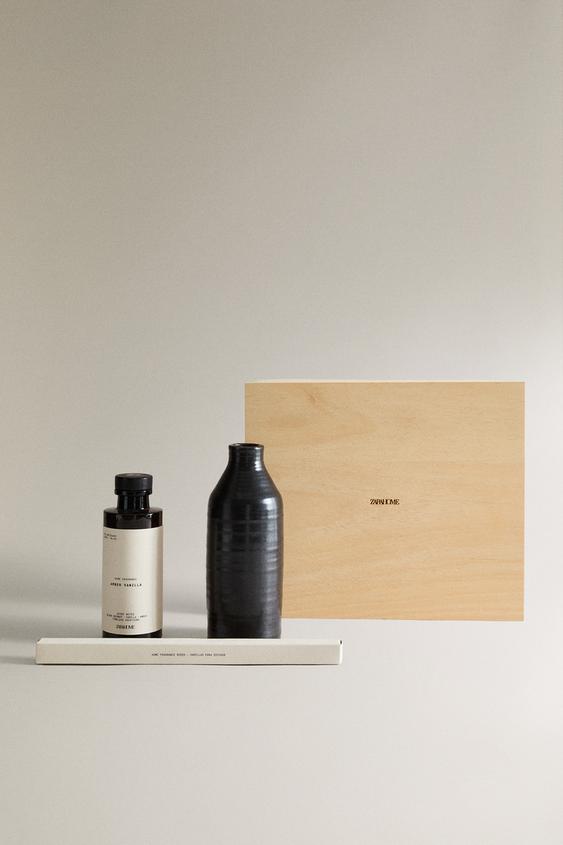 (120 ML) DIFUSOR DE AMBIENTE COM VARETAS AMBER VANILLA E RECIPIENTE DE CERÂMICA - pedra da Zara - Imagem 0