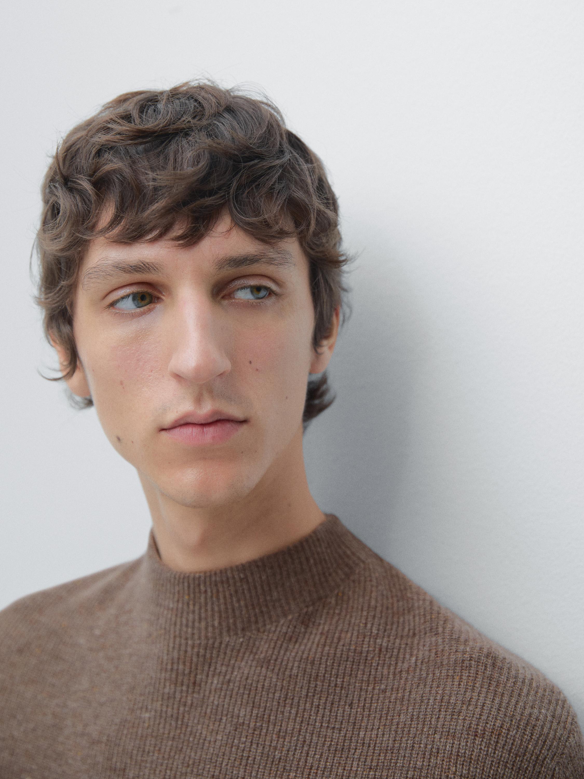 Pull col rond en maille bottonato