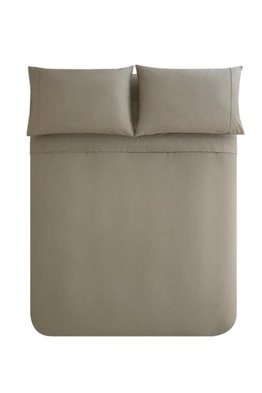 Zara COTTON PERCALE DUVET COVER (300 THREAD COUNT) - Taupe gray