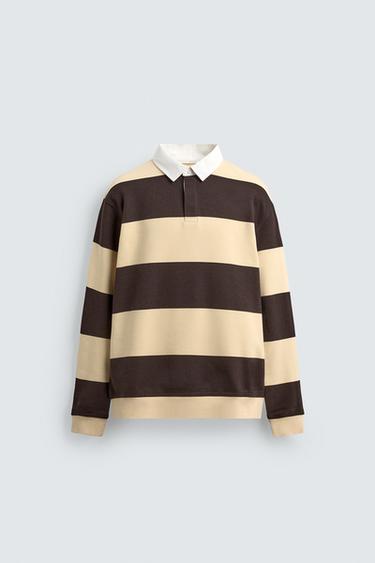MOLETOM POLO COM GOLA EM CONTRASTE -  da Zara