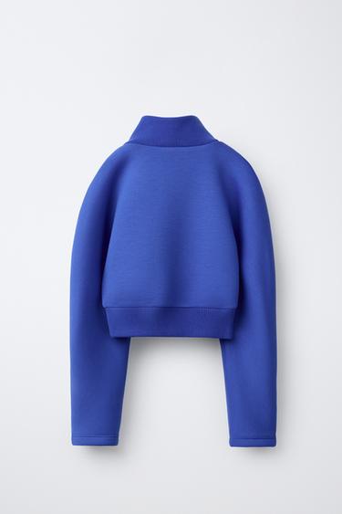 NEOPRENE RIB JACKET - Cornflower blue by Zara - Image 1