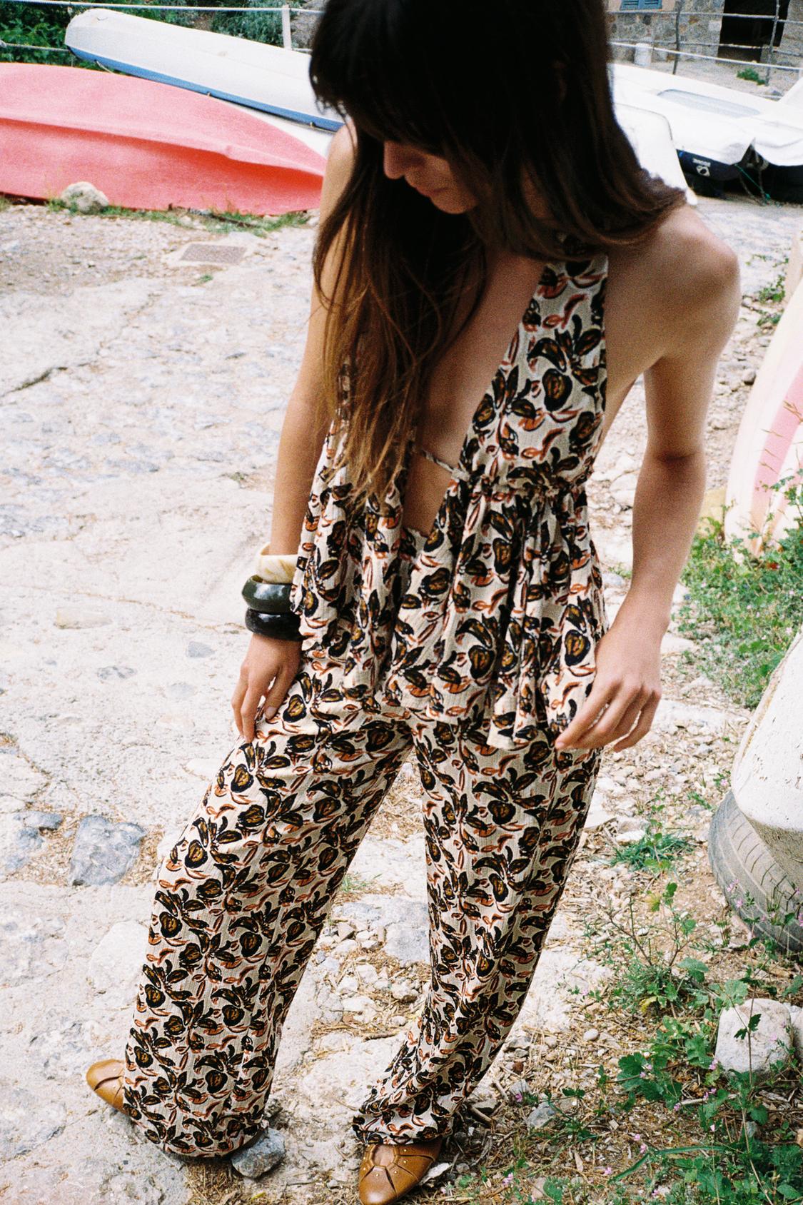 WIDE PRINTED PANTS