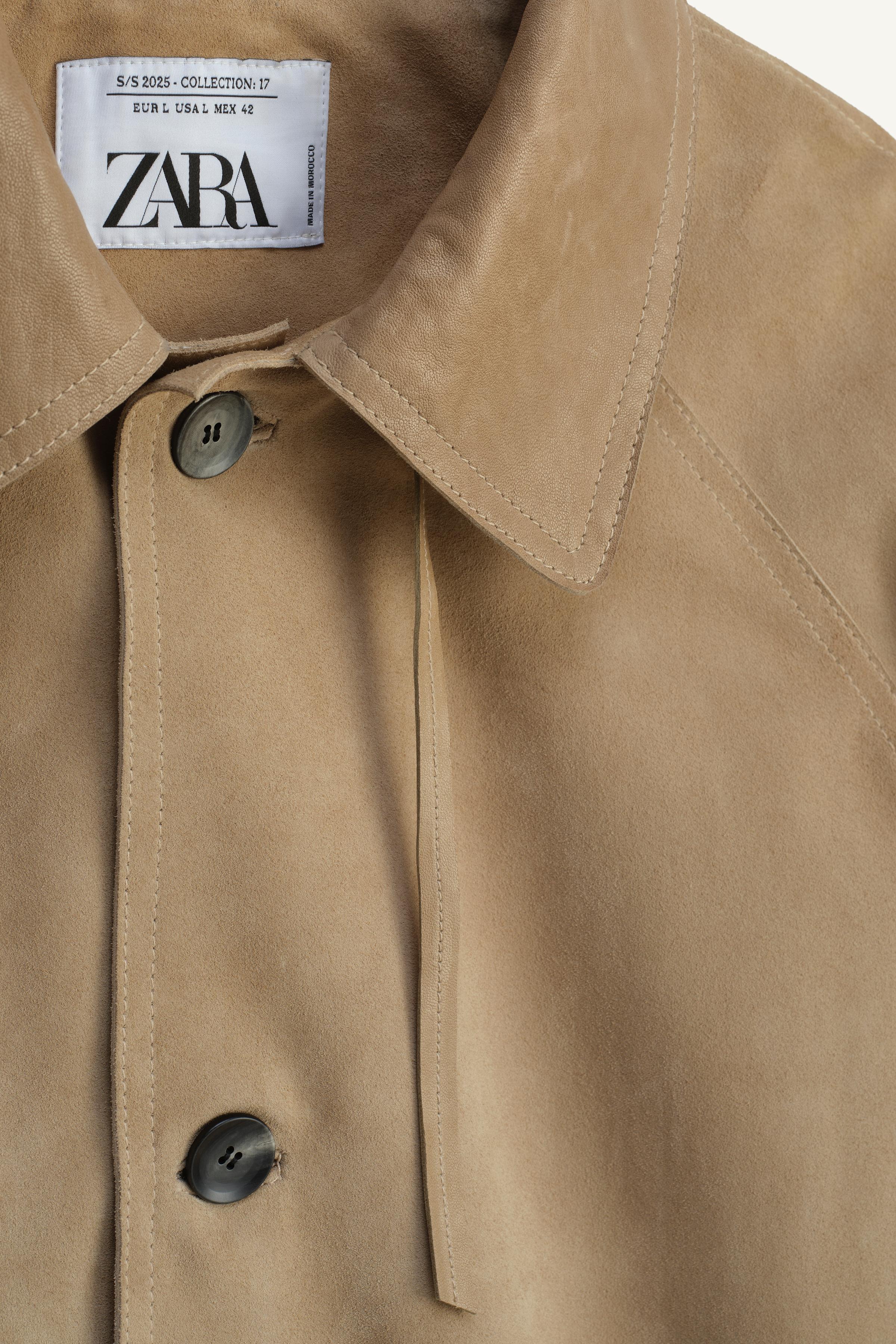 レザーカラートレンチコート ZARA LIMITED EDITION レザーカラートレンチコート ZARA LIMITED EDITION メンズ