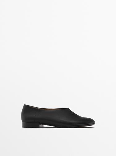 Zara Soft round toe ballet flats - Black - Image 0