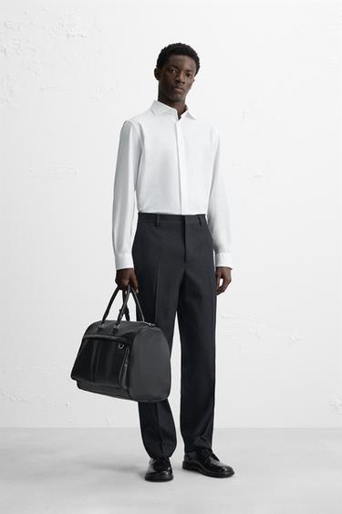 CAMISA ELÁSTICA - Blanco de Zara - Imagen 0