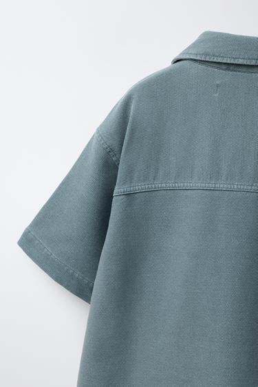 CHEMISE CONFORT À POCHES - Vert d'eau de Zara - Image 3