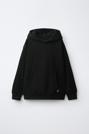 SUDADERA CAPUCHA CANGURO - Negro de Zara