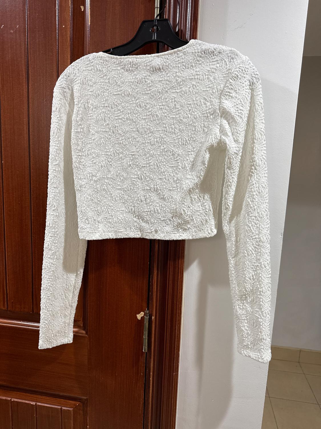 TEXTURED CROP TOP - Image 2