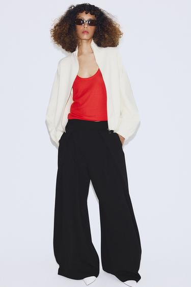 CHAQUETA PUNTO CREMALLERA - Crudo de Zara - Imagen 0